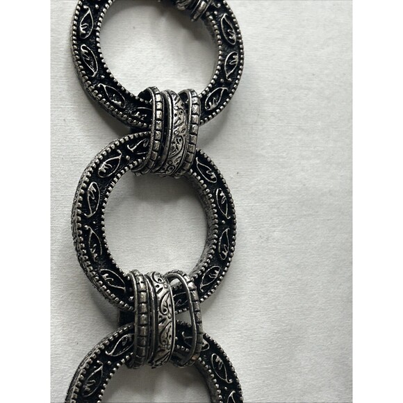 Vintage Chico\'s Large Ornate Metal Link Belt main image 5